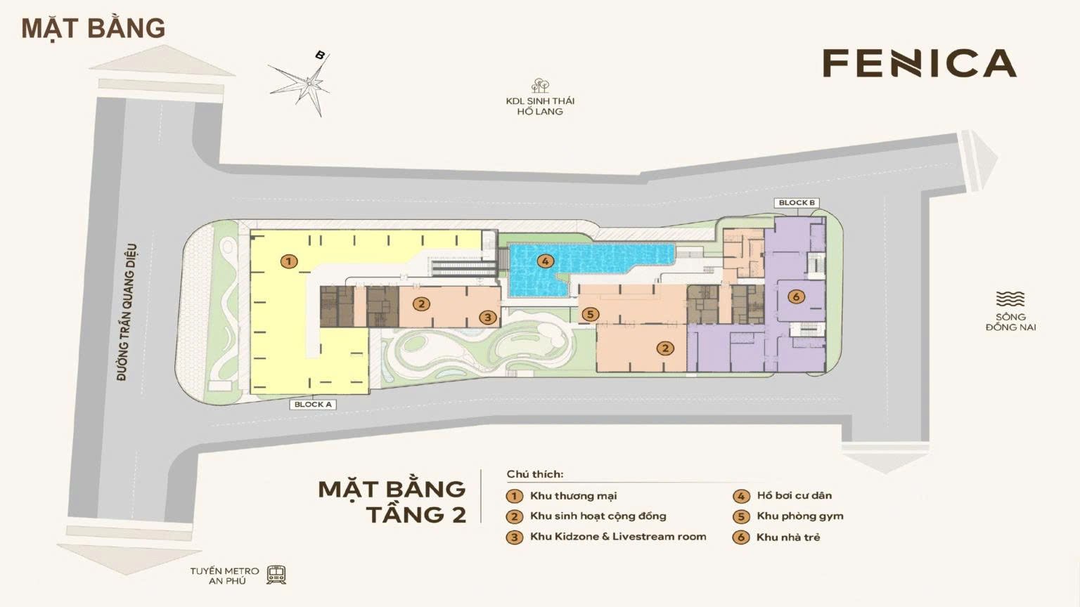 Mặt Bằng Tầng Fenica Dĩ An 2 Mặt bằng tầng 2 dự án Fenica dĩ an